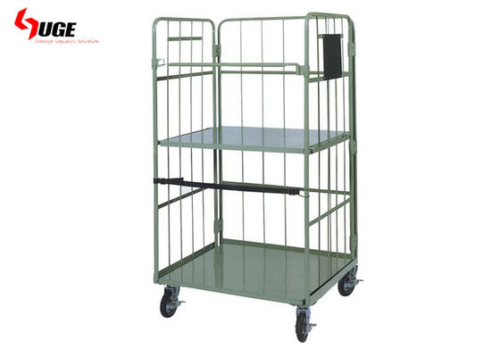 Trole do recipiente do rolo de duas portas com rodízio silencioso e capaz de carregar 500kg