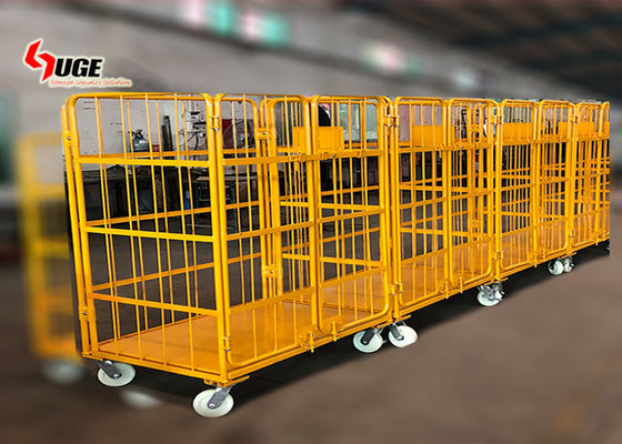 trole dobrável do tamanho de 1100*800*1700MM, trole personalizado da logística com rodízio mudo